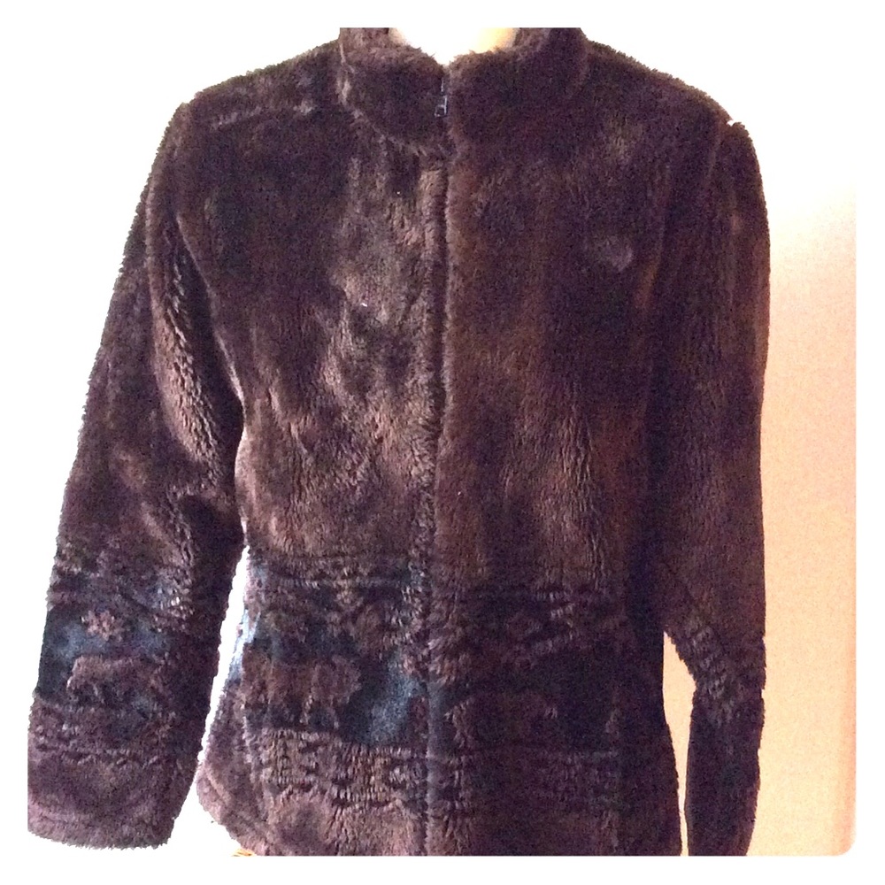 Black Diamond Zipper Jacket. Size L, so cozy!